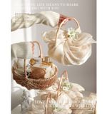  (ORDER)Giỏ quà xách tay nàng thơ kèm voan xinh xắn PK250018 