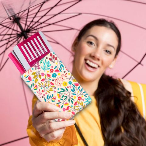  [GIAO HÀNG 7-25 NGÀY] COMBO 500 TỆP  Sổ tay họa tiết SPRING SEASONS 85x120mm, ghi chép từ vựng, công thức tiện lợi mang theo bên người PK1139 