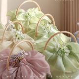  (ORDER)Giỏ quà xách tay nàng thơ kèm voan xinh xắn PK250018 