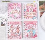  [GIAO HÀNG 7-25 NGÀY] COMBO 100 CUỐN Sổ tay mini lò xo chủ đề báo hồng, kích thước 10.5 X 8.5 CM PK634 