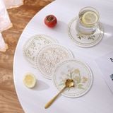  [GIAO HÀNG 7-25 NGÀY] 50 Miếng lót đế ly, lót đế cốc bằng da thấm hút tốt, nhiều họa tiết PK1512 