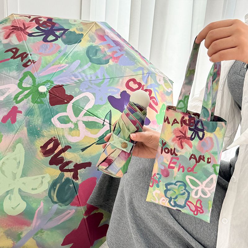  (ORDER) Ô gấp 5 khúc chống nắng mưa 2 trong 1, Có thể in logo PK250020 