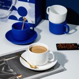  Bộ Tách Cà Phê Đĩa Sứ Màu Xanh Klein – Quà Tặng Doanh Nghiệp Cao Cấp PK250053 [HÀNG ORDER 5-7 NGÀY | ÁP DỤNG ĐƠN TỪ 2 TRIỆU | CÓ THỂ IN LOGO] 