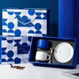  Bộ Tách Cà Phê Đĩa Sứ Màu Xanh Klein – Quà Tặng Doanh Nghiệp Cao Cấp PK250053 [HÀNG ORDER 5-7 NGÀY | ÁP DỤNG ĐƠN TỪ 2 TRIỆU | CÓ THỂ IN LOGO] 