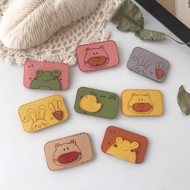  PK915 Miếng dán tóc mái một mặt vải in hình hoạt hình 