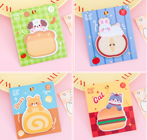  [GIAO HÀNG 7-25 NGÀY] COMBO 200 TỆP Giấy Note - Giấy Ghi Chú nhiều hình Hình Động Vật Xinh Xắn PK475 