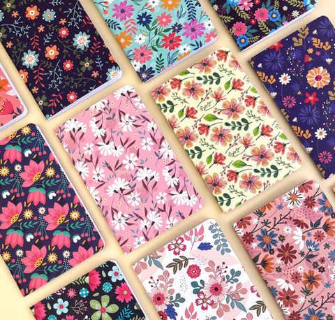  [GIAO HÀNG 7-25 NGÀY] COMBO 500 TỆP  Sổ tay họa tiết SPRING SEASONS 85x120mm, ghi chép từ vựng, công thức tiện lợi mang theo bên người PK1139 