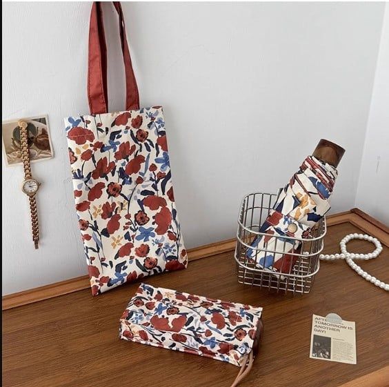  (ORDER) Ô gấp 5 khúc chống nắng mưa 2 trong 1, Có thể in logo PK250020 