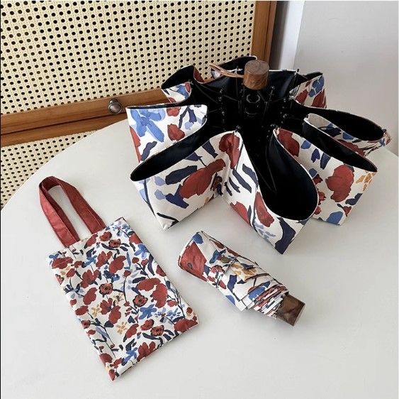  (ORDER) Ô gấp 5 khúc chống nắng mưa 2 trong 1, Có thể in logo PK250020 