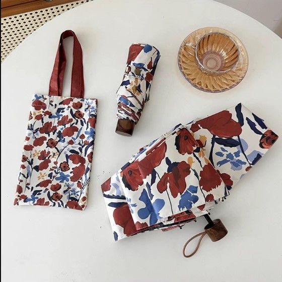  (ORDER) Ô gấp 5 khúc chống nắng mưa 2 trong 1, Có thể in logo PK250020 