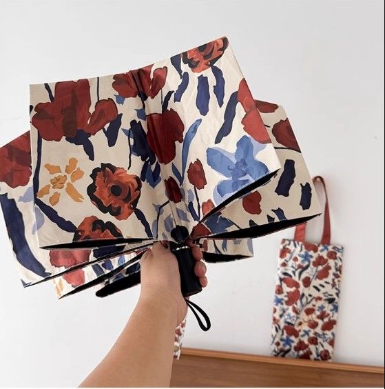  (ORDER) Ô gấp 5 khúc chống nắng mưa 2 trong 1, Có thể in logo PK250020 