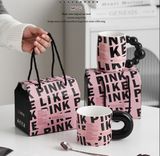  Ly Sứ Phiên Bản Black Pink cực kì dễ thương PK250027 [HÀNG ORDER 5-7 NGÀY | ÁP DỤNG ĐƠN TỪ 2 TRIỆU | CÓ THỂ IN LOGO] 