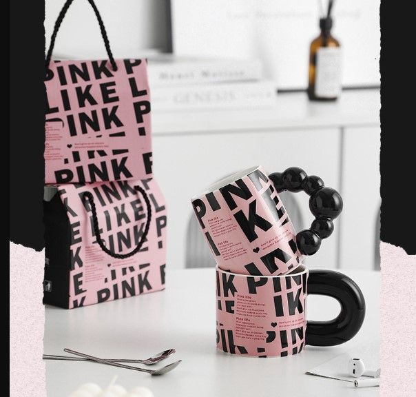  Ly Sứ Phiên Bản Black Pink cực kì dễ thương PK250027 [HÀNG ORDER 5-7 NGÀY | ÁP DỤNG ĐƠN TỪ 2 TRIỆU | CÓ THỂ IN LOGO] 