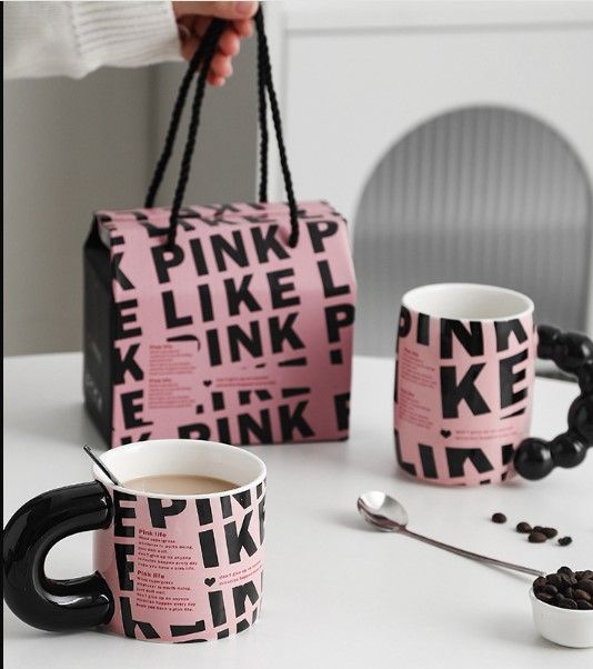  Ly Sứ Phiên Bản Black Pink cực kì dễ thương PK250027 [HÀNG ORDER 5-7 NGÀY | ÁP DỤNG ĐƠN TỪ 2 TRIỆU | CÓ THỂ IN LOGO] 