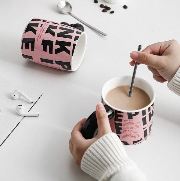  Ly Sứ Phiên Bản Black Pink cực kì dễ thương PK250027 [HÀNG ORDER 5-7 NGÀY | ÁP DỤNG ĐƠN TỪ 2 TRIỆU | CÓ THỂ IN LOGO] 