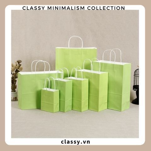  Combo 5 TÚI GIẤY KRAFT DÀY DẶN LÀM QUÀ TẶNG  MÀU PASTEL, NHIỀU SIZE 