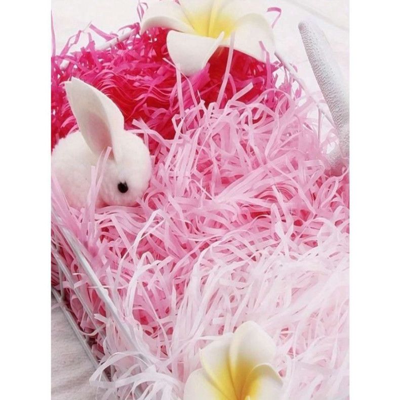  Giấy bảo vệ quà tặng dạng sợi raffia nhiều màu sắc, lót chống sốc [Q243] 