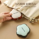  Hộp Đựng Bông Phấn Du Lịch Có Gương Màu Kem, Hồng, Xanh - Hộp Trang Điểm Chống Bụi Thoáng Khí Cầm Tay [GIAO HÀNG 2-10 NGÀY | SỈ TỪ 2 TRIỆU | CÓ THỂ IN LOGO] 