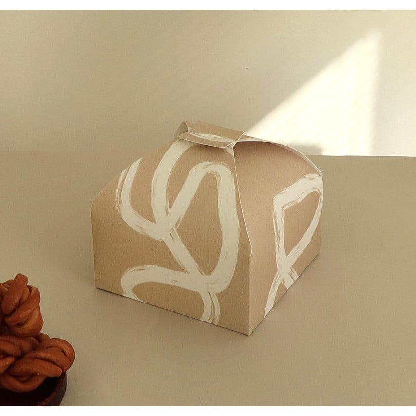  Hộp Carton Bao Bì Bánh Ngọt Nướng Phong Cách Wabababana Văn Học Đơn Giản 
