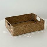  Giỏ Đựng Đồ Dệt Cổ Điển Màu Nâu, Kẻ Sọc - Rổ Đựng Mỹ Phẩm Để Bàn Phòng Khách Gia Dụng, Phụ Kiện Trang Trí Đa Năng [GIAO HÀNG 2-10 NGÀY | SỈ TỪ 2 TRIỆU | CÓ THỂ IN LOGO] 