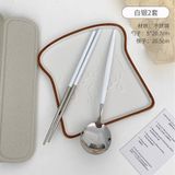  Bộ Dao Kéo Thìa Nĩa Đũa Inox 3 Món - Bộ Dụng Cụ Ăn Uống Cá Nhân Tiện Lợi, Dùng Cho Học Sinh, Người Lớn, Văn Phòng [GIAO HÀNG 2-10 NGÀY | SỈ TỪ 2 TRIỆU | CÓ THỂ IN LOGO] 