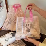 Túi Lưới Trong Suốt Màu Hồng Nhạt - Túi Xách Cửa Hàng Thời Trang Cao Cấp, Túi Đựng Quần Áo Nữ, Đóng Gói Quà Tặng Bán Buôn [GIAO HÀNG 2-10 NGÀY | SỈ TỪ 2 TRIỆU | CÓ THỂ IN LOGO] 