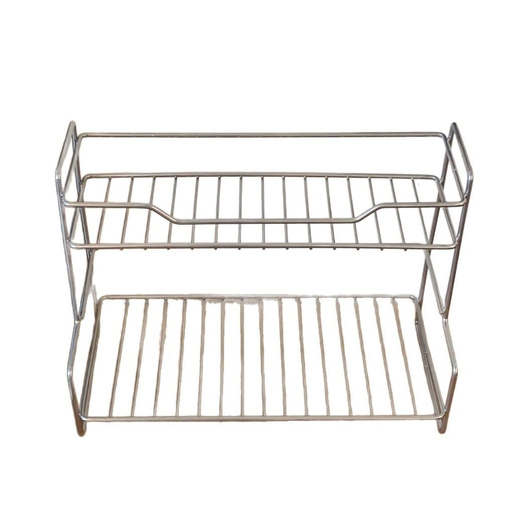  Giá Để Bàn Đa Năng Bằng Thép Không Gỉ Màu Bạc, Đen - Kệ Lưu Trữ, Trang Trí Phòng Khách, Bàn Trà, Nhà Bếp [GIAO HÀNG 2-10 NGÀY | SỈ TỪ 2 TRIỆU | CÓ THỂ IN LOGO] 