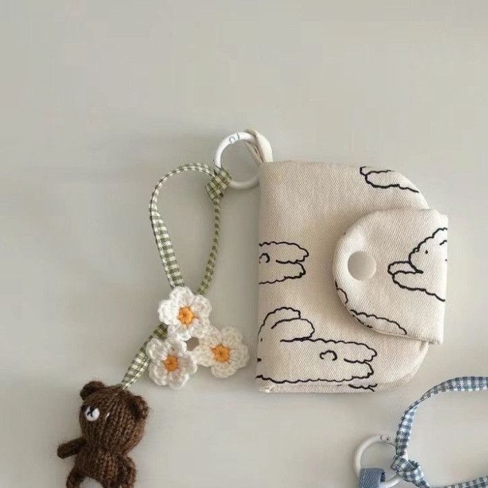  Túi Đựng Thẻ và Tiền Mặt Nhiều Lớp Họa Tiết Hoa Cúc Dễ Thương, Phong Cách Hàn Quốc 