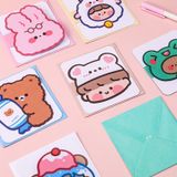  Mix 6 chiếc Q941 Thiệp dễ thương 9.3CM | Chúc mừng 20-11, Sinh Nhật, Lễ Hội, Tình Yêu với hình vẽ hoạt hình