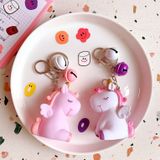  Móc khóa 3D dễ thương bằng cao su dẻo, phong cách sáng tạo cho túi xách PK698 