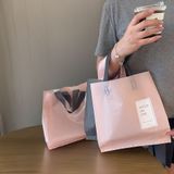  COMBO 10 Túi tote hồng hạc bằng nhựa nhiều size không ra màu T26-082 