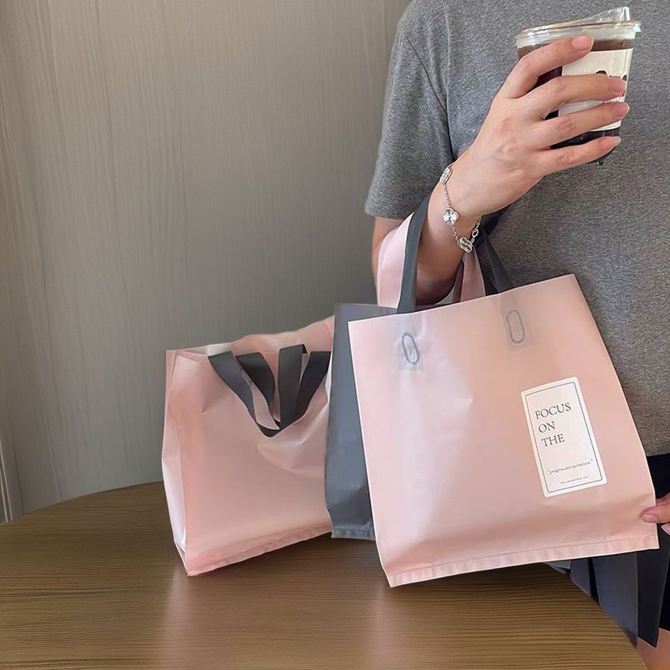  COMBO 10 Túi tote hồng hạc bằng nhựa nhiều size không ra màu T26-082 