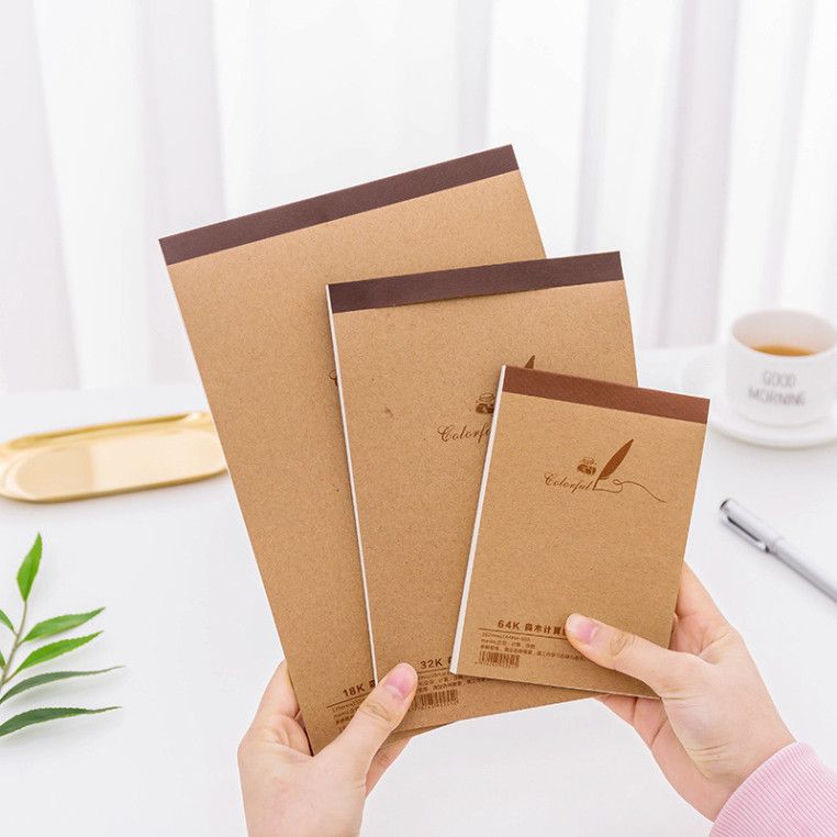  Combo 10 Sổ Nháp Giấy Vẽ Ghi Chú Có Thể Xé Rời - Note Pad Dày Trống 60 Tờ, Dùng Cho Học Sinh, Văn Phòng Phẩm Xuất Khẩu [GIAO HÀNG 2-10 NGÀY | SỈ TỪ 2 TRIỆU | CÓ THỂ IN LOGO] 