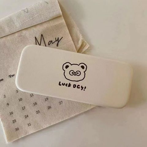  (HÀNG ĐẶT TRƯỚC)10 Hộp Đựng Kính Đơn Giản Tùy Chỉnh Hộp Đựng Kính Hoạt Hình Dòng Gấu Kem Phong Cách 