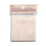  Giấy Ghi Chú Di Động 10M - Bộ Ba Gói Màu Xám Retro, Thiết Kế Vẽ Tay Hoa Hồng 