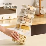  Hộp Bảo Quản Ngũ Cốc Bằng Nhựa Kín Khí - Hộp Đựng Thực Phẩm Gia Đình Dạng Vuông, Có Thể Mở Rộng, Nhiều Dung Tích [GIAO HÀNG 2-10 NGÀY | SỈ TỪ 2 TRIỆU | CÓ THỂ IN LOGO] 