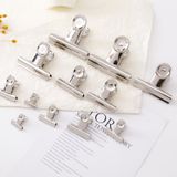  Kẹp Đuôi Dài Đầu Tròn Bằng Thép Không Gỉ - Kẹp Hóa Đơn Đa Năng, Phụ Kiện Văn Phòng, Sổ Tay [GIAO HÀNG 2-10 NGÀY | SỈ TỪ 2 TRIỆU | CÓ THỂ IN LOGO] 