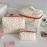  Túi Đựng Mỹ Phẩm Vải Cotton Màu Đỏ Hình Trái Tim - Túi Xách Đựng Đồ Trang Điểm, Phụ Kiện Du Lịch Dễ Thương, Xuất Khẩu [GIAO HÀNG 2-10 NGÀY | SỈ TỪ 2 TRIỆU | CÓ THỂ IN LOGO] 
