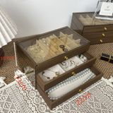  Hộp Đựng Trang Sức Gỗ Óc Chó 3 Ngăn Kéo - Tủ Đựng Đồ Trang Sức Cổ Điển Để Bàn, Phong Cách Trung Hoa, Quà Tặng [GIAO HÀNG 2-10 NGÀY | SỈ TỪ 2 TRIỆU | CÓ THỂ IN LOGO] 
