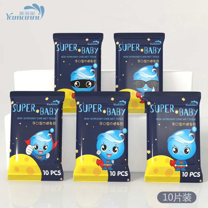  Khăn Giấy Ướt Đóng Gói 10 Miếng - Khăn Lau Đa Năng Cho Bé Và Gia Đình [GIAO HÀNG 2-10 NGÀY | SỈ TỪ 2 TRIỆU | CÓ THỂ IN LOGO] 