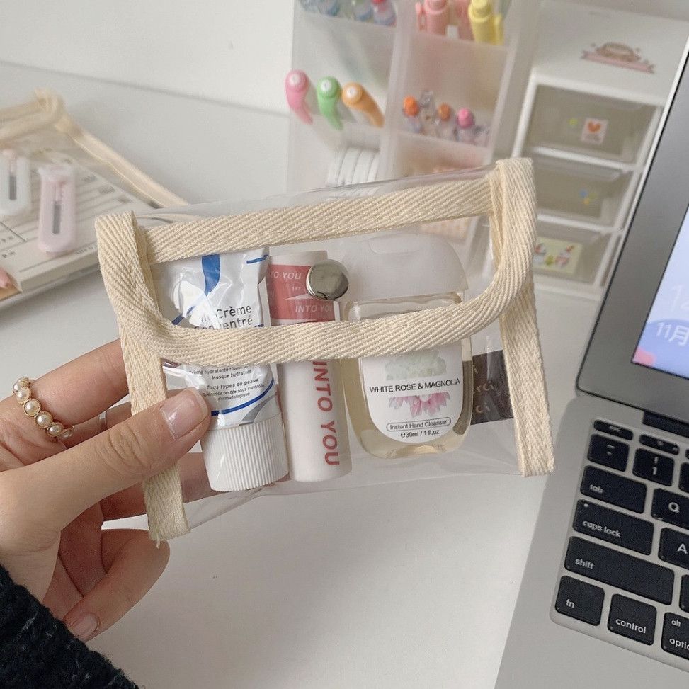  Bộ 10 túi chống nước trong suốt đậm chất instagram hàn quốc đựng mỹ phẩm tai nghe điện thoại 