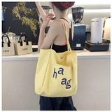  Túi Vải Bố Mùa Xuân Túi Đi Học Học Học Sinh Đeo Một Vai Dung Tích Lớn Phong Cách Lười Phong Cách Hàn Quốc 