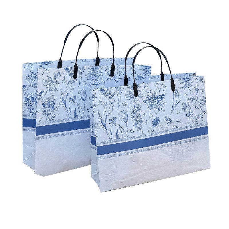 Túi bao bì trắng xanh cao cấp, túi đóng gói shop thời trang 