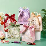  ```Hộp quà tặng Classy dạng hình lục giác, họa tiết vintage, quai cầm nhựa hoặc da, mã Q907``` 