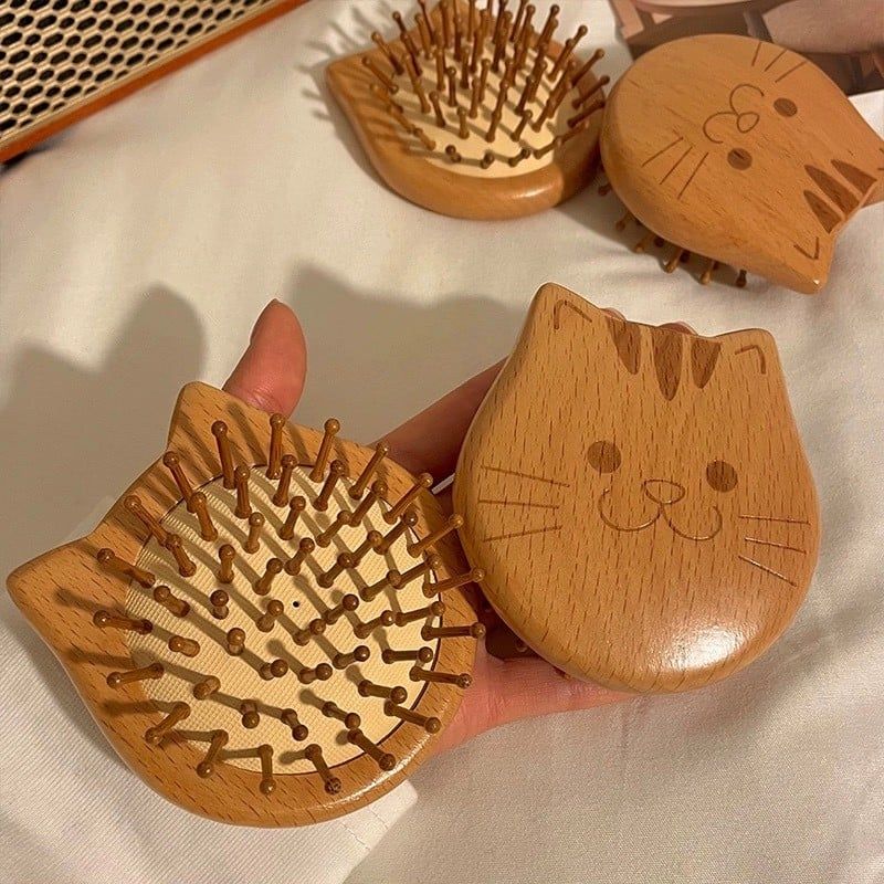  Lược Khí Nén Gỗ Sồi Mini Cho Mèo Tiện Mang Theo [GIAO HÀNG 2-10 NGÀY | SỈ TỪ 2 TRIỆU | CÓ THỂ IN LOGO] 