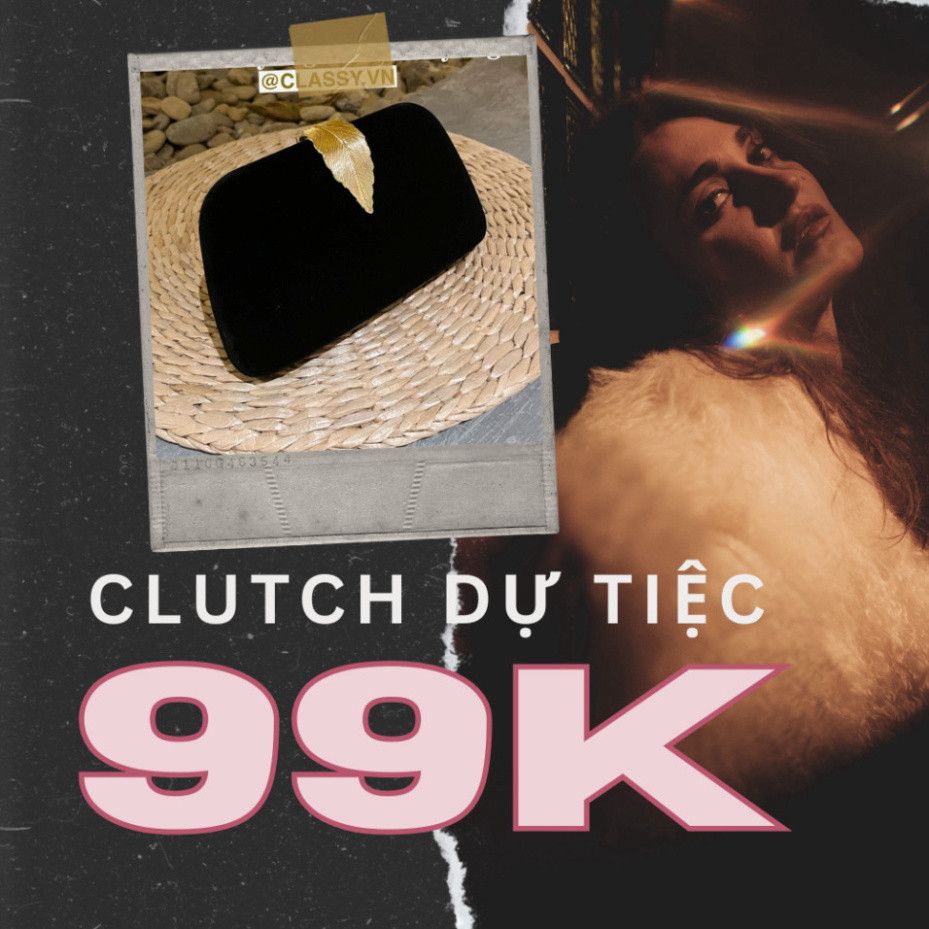  Ví cầm tay đính sequin cao cấp T271 - Clutch sang trọng cho tiệc tùng 