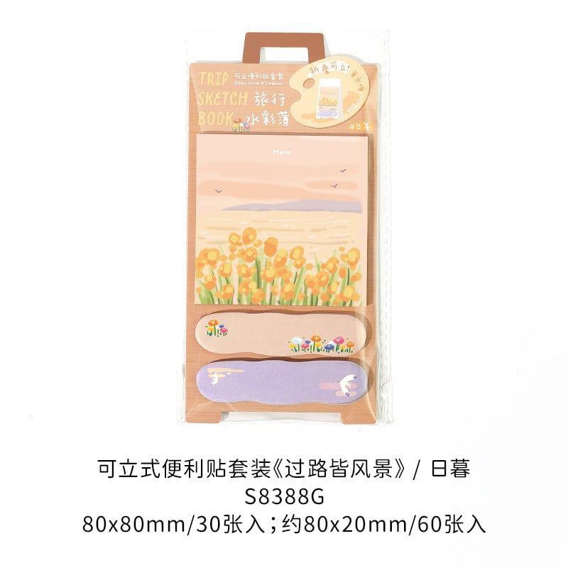  Bộ Giấy Ghi Chú Dọc Có Thể Dựng Đứng - Note Pad Phong Cảnh Nhiều Màu, Văn Phòng Phẩm Dễ Thương [GIAO HÀNG 2-10 NGÀY | SỈ TỪ 2 TRIỆU | CÓ THỂ IN LOGO] 