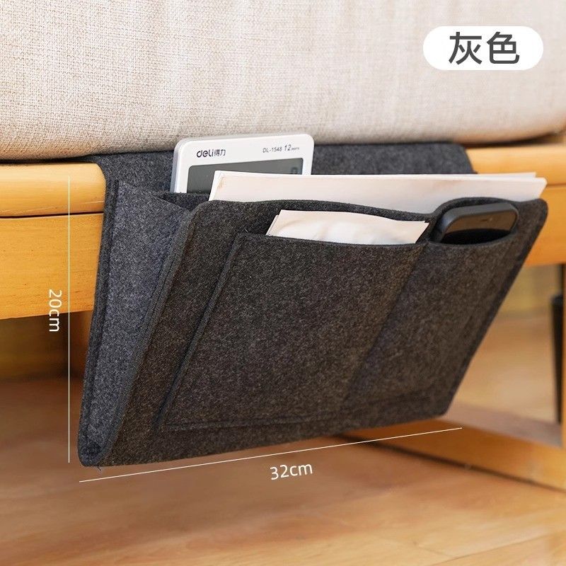  Túi Treo Đầu Giường Bằng Nỉ Màu Be, Xám, Nâu - Túi Đựng Điện Thoại, Đồ Lặt Vật, Điều Khiển TV, Trang Trí Phòng Ngủ [GIAO HÀNG 2-10 NGÀY | SỈ TỪ 2 TRIỆU | CÓ THỂ IN LOGO] 