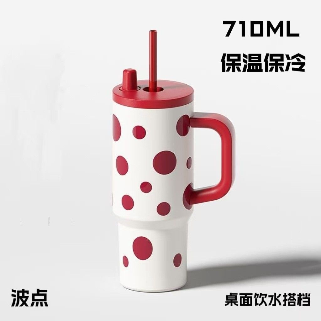  Cốc giữ nhiệt gia dụng dung tích lớn có tay cầm kiểu dáng thời thượng 