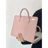  Túi Đựng Laptop Bằng PU Màu Hồng - Bao Da Bảo Vệ Máy Tính Xách Tay Nhiều Kích Cỡ, Phong Cách Nữ Tính [GIAO HÀNG 2-10 NGÀY | SỈ TỪ 2 TRIỆU | CÓ THỂ IN LOGO] 